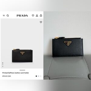 Prada Printed Saffiano leather card holder